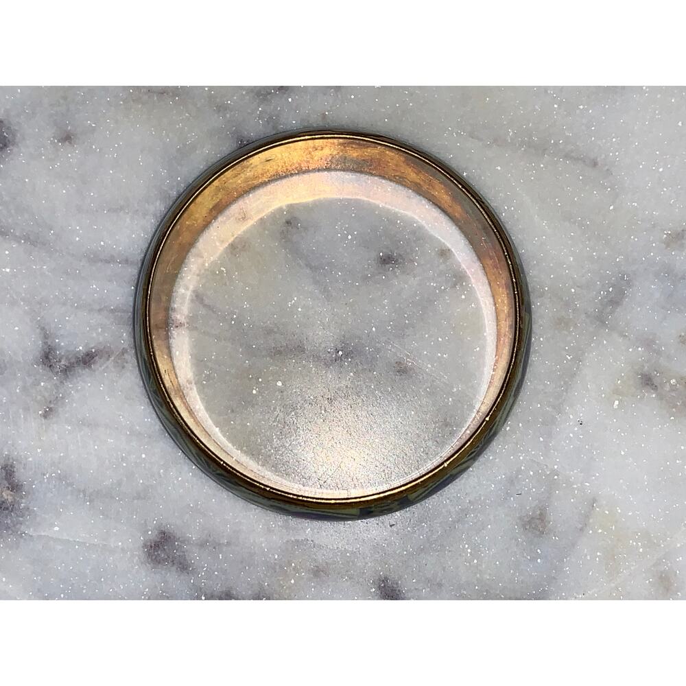 Vintage 1980's Boho Colorful Enamel Copper Art Bangle Bracelet - Picture 8 of 8
